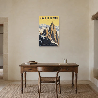 Affiche Aiguille du Midi - Passerelle des cimes dans un bureau - Art Virtuoso