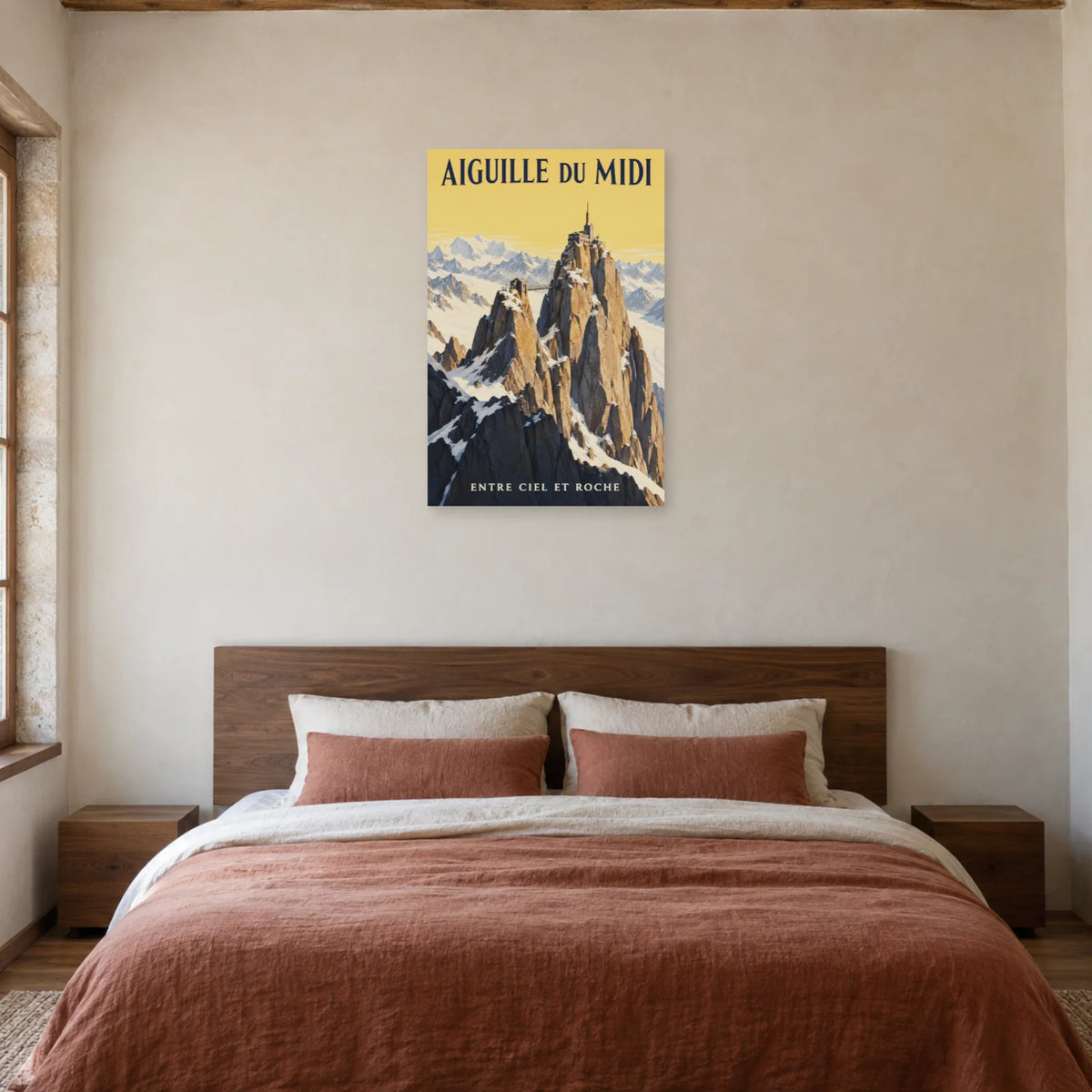 Affiche Aiguille du Midi - Passerelle des cimes dans une chambre - Art Virtuoso