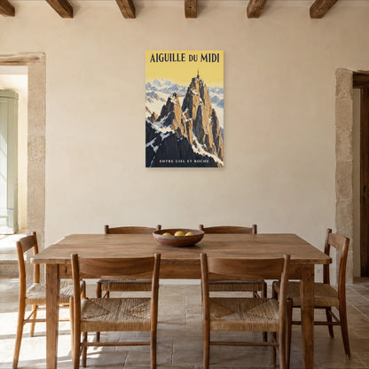 Affiche Aiguille du Midi - Passerelle des cimes dans une salle à manger - Art Virtuoso