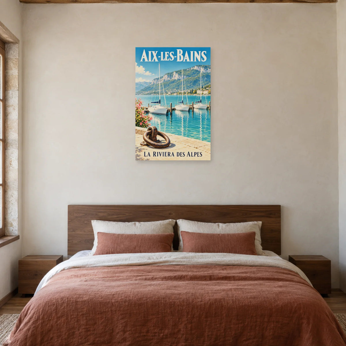 Affiche Aix-les-Bains - Port du Bourget dans une chambre - Art Virtuoso