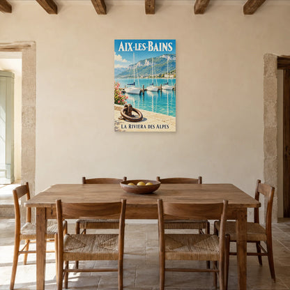 Affiche Aix-les-Bains - Port du Bourget dans une salle à manger - Art Virtuoso