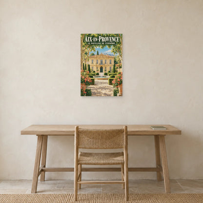 Affiche Aix-en-Provence Pavillon de Vendôme dans un bureau - Art Virtuoso