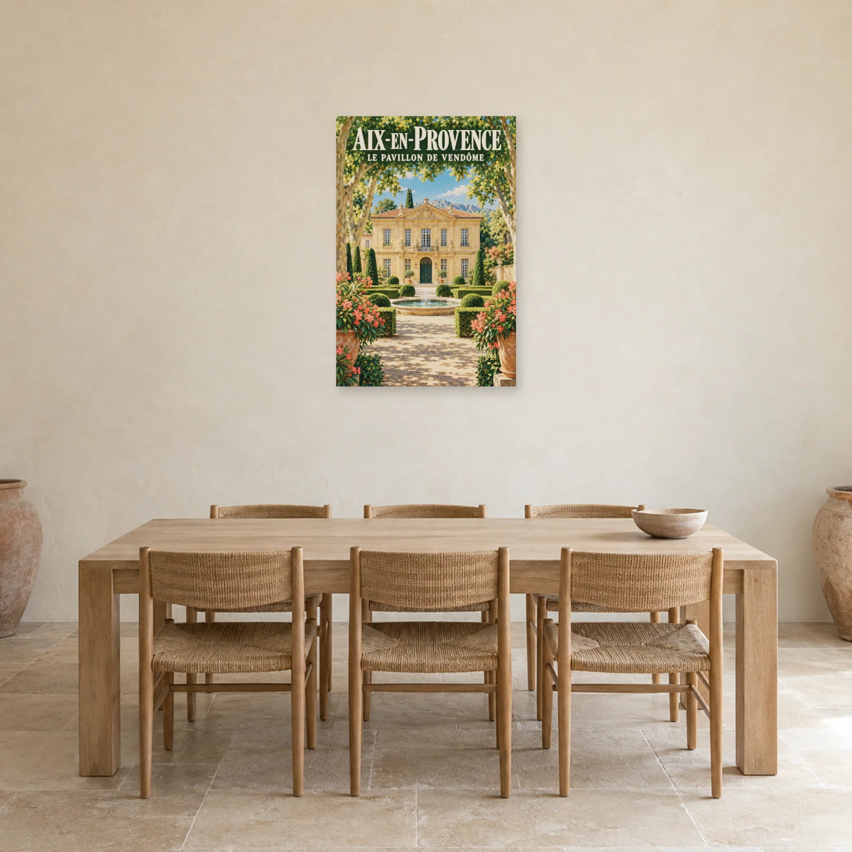 Affiche Aix-en-Provence Pavillon de Vendôme dans une salle à manger - Art Virtuoso