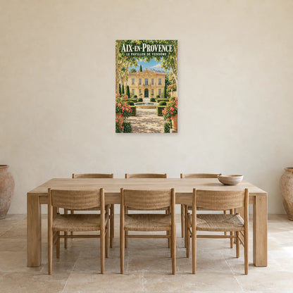 Affiche Aix-en-Provence Pavillon de Vendôme dans une salle à manger - Art Virtuoso
