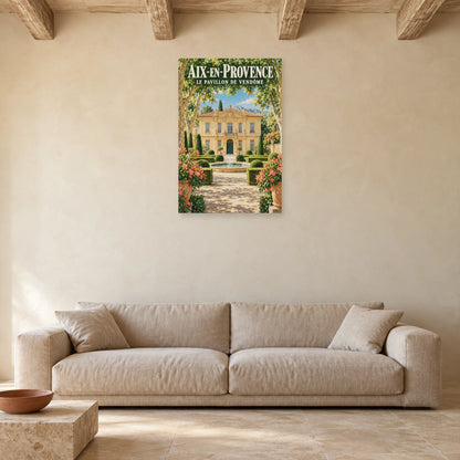 Affiche Aix-en-Provence Pavillon de Vendôme dans un salon - Art Virtuoso