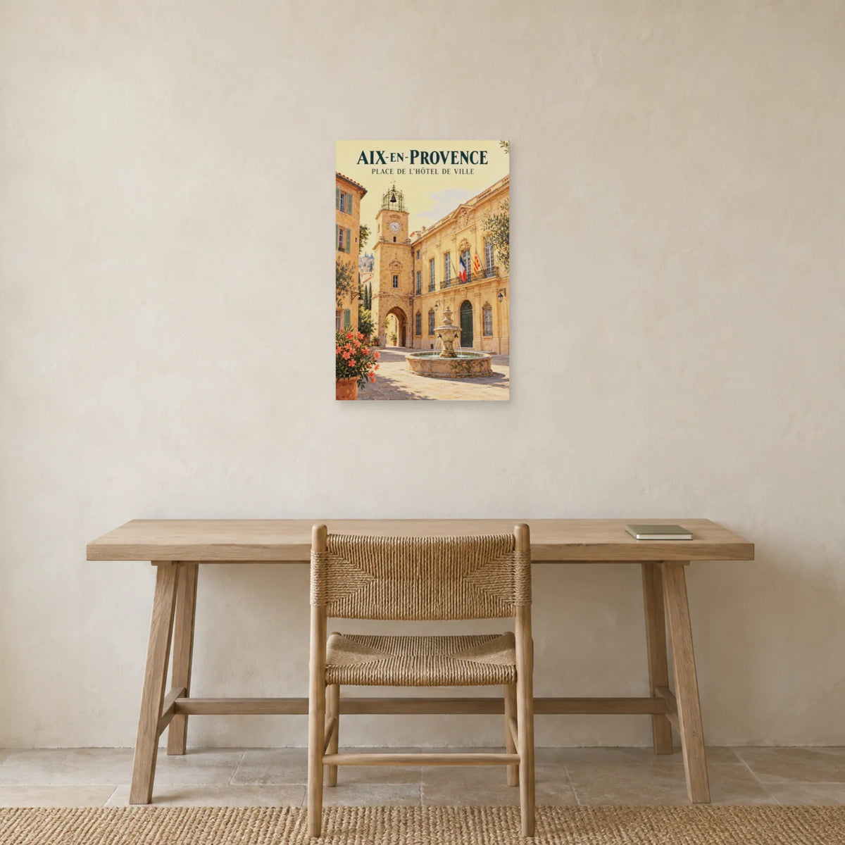 Affiche Aix-en-Provence Place de l'Hôtel de Ville dans un bureau - Art Virtuoso