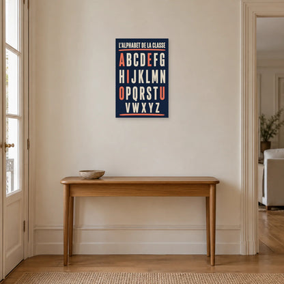 Affiche Alphabet de la classe, tableau joyeux dans une entrée ou un couloir - Art Virtuoso