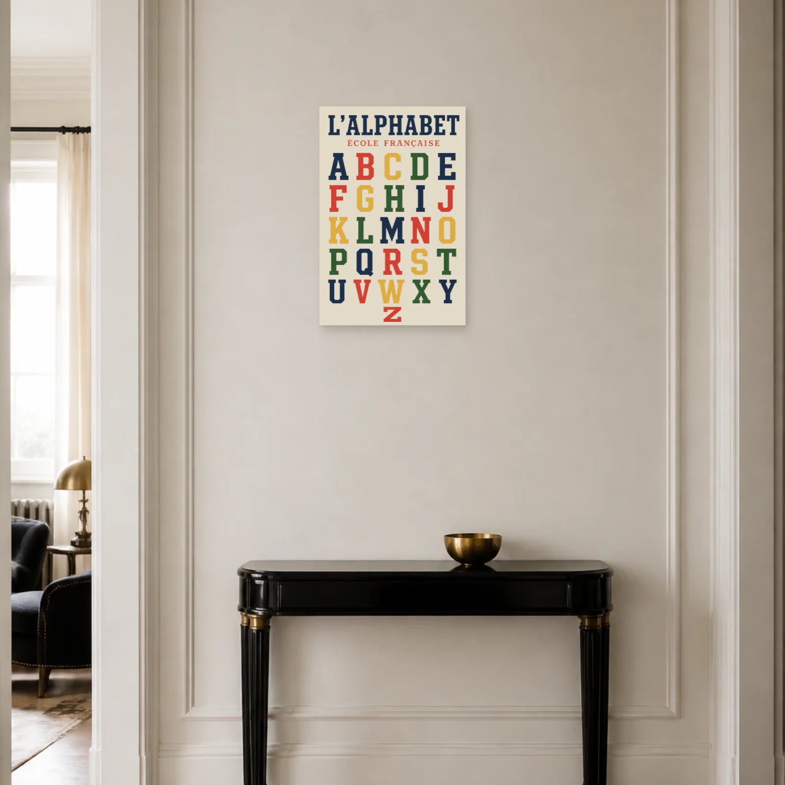 Affiche L'Alphabet – École Française dans une entrée ou un couloir - Art Virtuoso