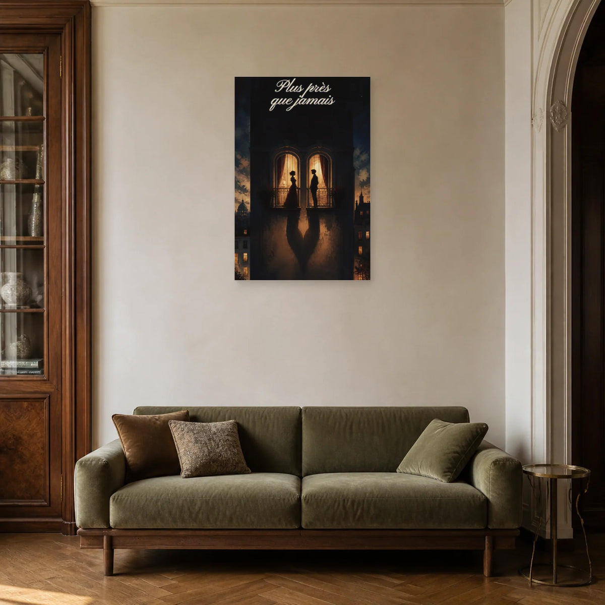 Affiche Plus près que jamais - Amour impossible dans un salon - Art Virtuoso