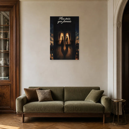 Affiche Plus près que jamais - Amour impossible dans un salon - Art Virtuoso