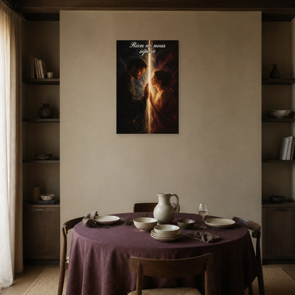 Affiche Rien ne nous sépare - Amour interdit dans une salle à manger - Art Virtuoso