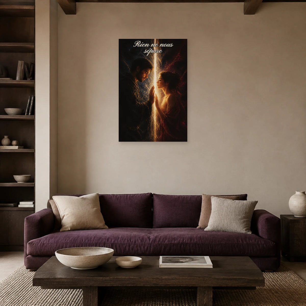 Affiche Rien ne nous sépare - Amour interdit dans un salon - Art Virtuoso