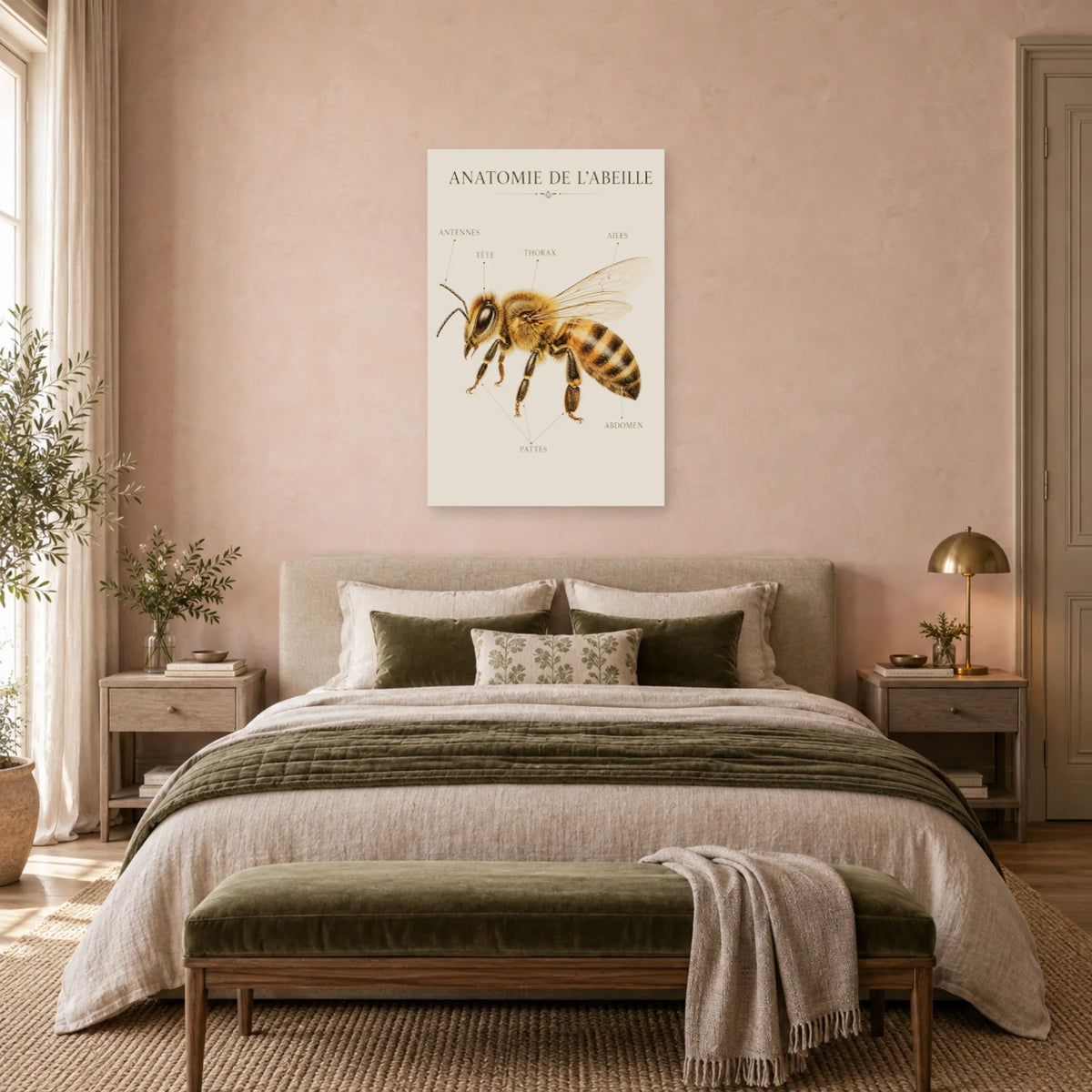 Affiche Anatomie de l’abeille – Planche moderne dans une chambre - Art Virtuoso
