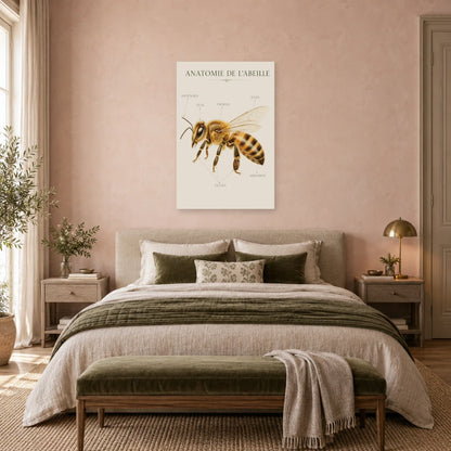 Affiche Anatomie de l’abeille – Planche moderne dans une chambre - Art Virtuoso