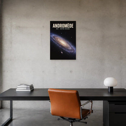 Affiche Andromède – M31, Notre Voisine dans un bureau - Art Virtuoso