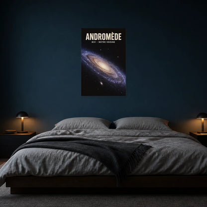 Affiche Andromède – M31, Notre Voisine dans une chambre - Art Virtuoso