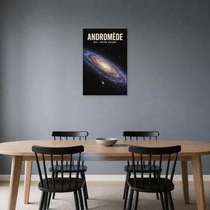 Affiche Andromède – M31, Notre Voisine dans une salle à manger - Art Virtuoso