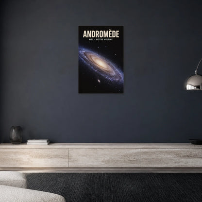 Affiche Andromède – M31, Notre Voisine dans un salon - Art Virtuoso