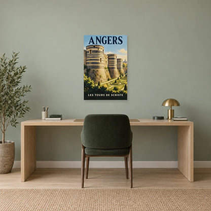 Affiche Angers - Les tours de schiste dans un bureau - Art Virtuoso