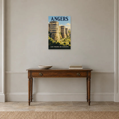 Affiche Angers - Les tours de schiste dans une entrée ou un couloir - Art Virtuoso