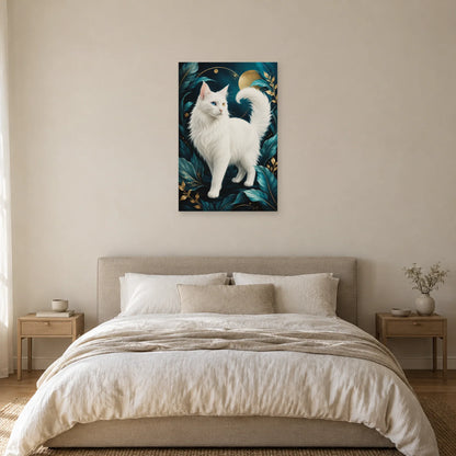 Affiche Angora turc – Yeux vairons dans une chambre - Art Virtuoso