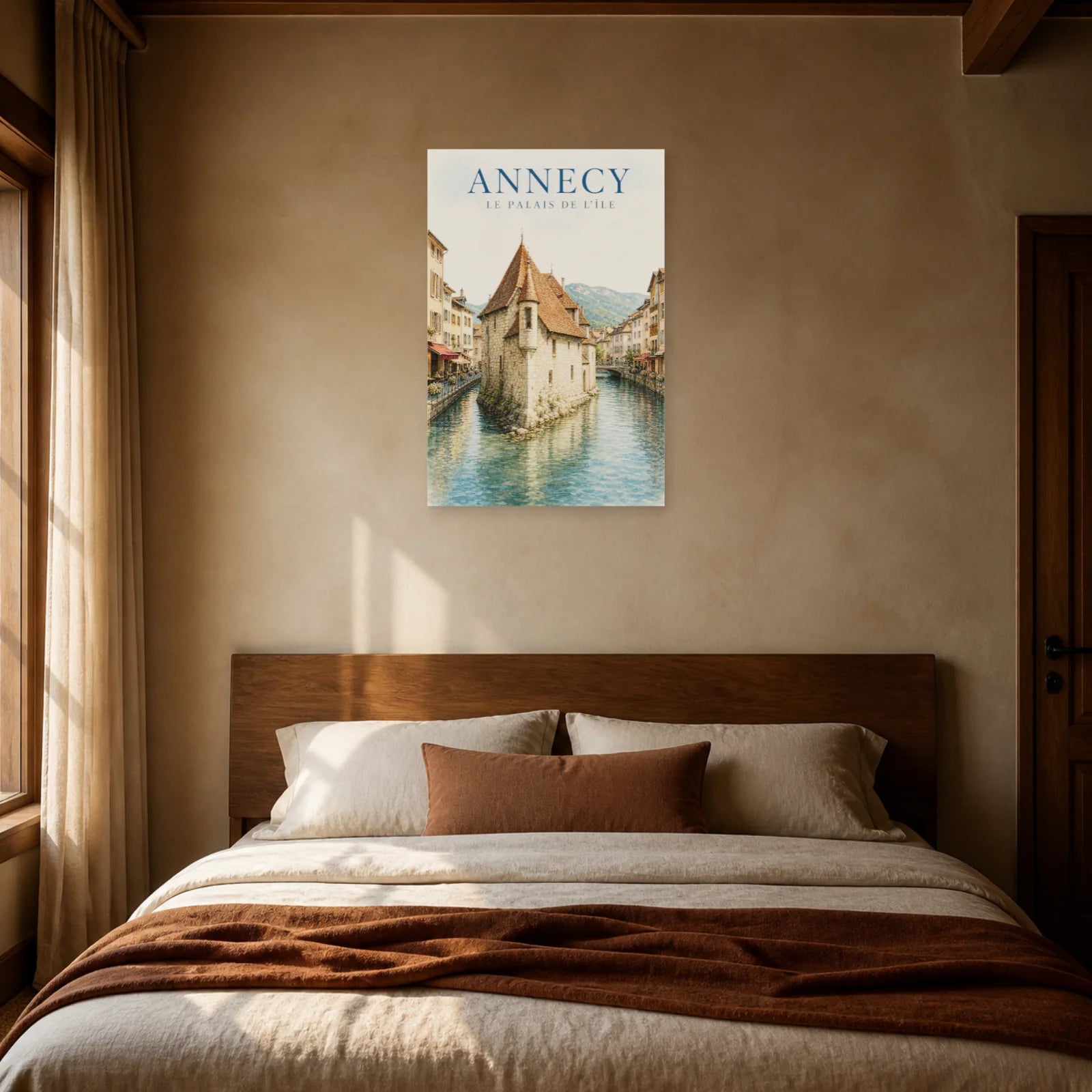 Affiche Annecy – Le Palais de l'Île dans une chambre - Art Virtuoso