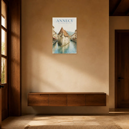 Affiche Annecy – Le Palais de l'Île dans une entrée ou un couloir - Art Virtuoso