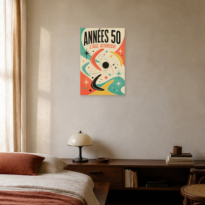 Affiche Années 50 – L'Âge Atomique dans une chambre - Art Virtuoso