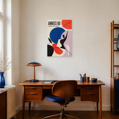 Affiche Années 60 – Formes en Liberté dans un bureau - Art Virtuoso