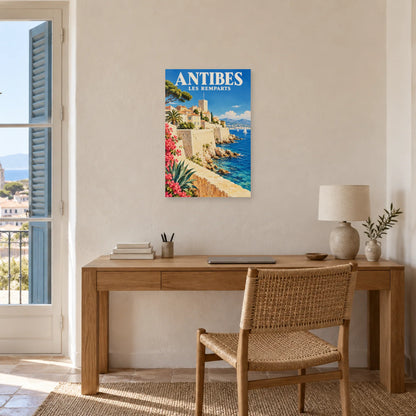 Affiche Antibes - Remparts de lumière dans un bureau - Art Virtuoso