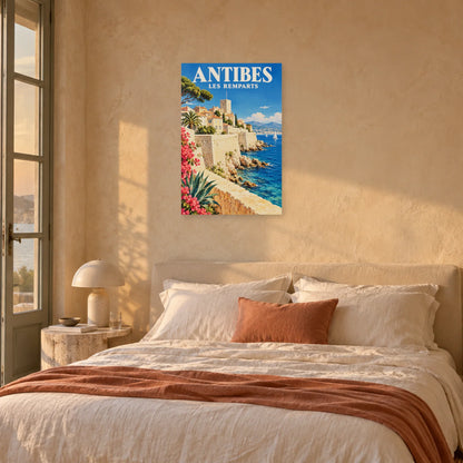 Affiche Antibes - Remparts de lumière dans une chambre - Art Virtuoso