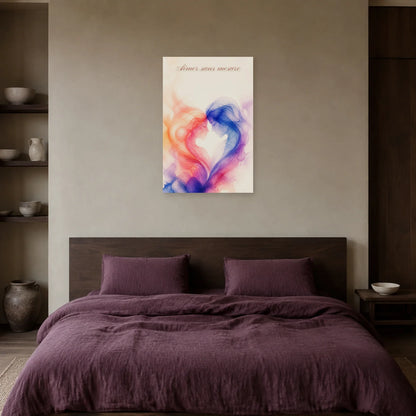 Affiche Aimer sans mesure - Aquarelle abstraite dans une chambre - Art Virtuoso