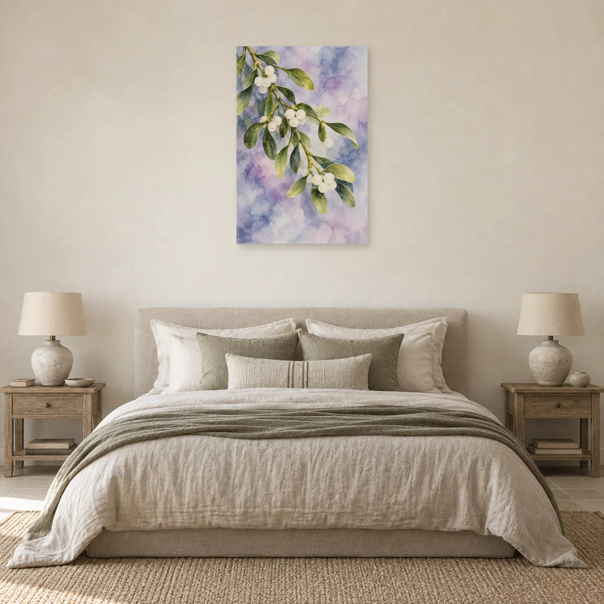 Affiche Aquarelle Gui perles d'hiver dans une chambre - Art Virtuoso