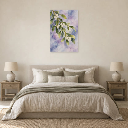 Affiche Aquarelle Gui perles d'hiver dans une chambre - Art Virtuoso