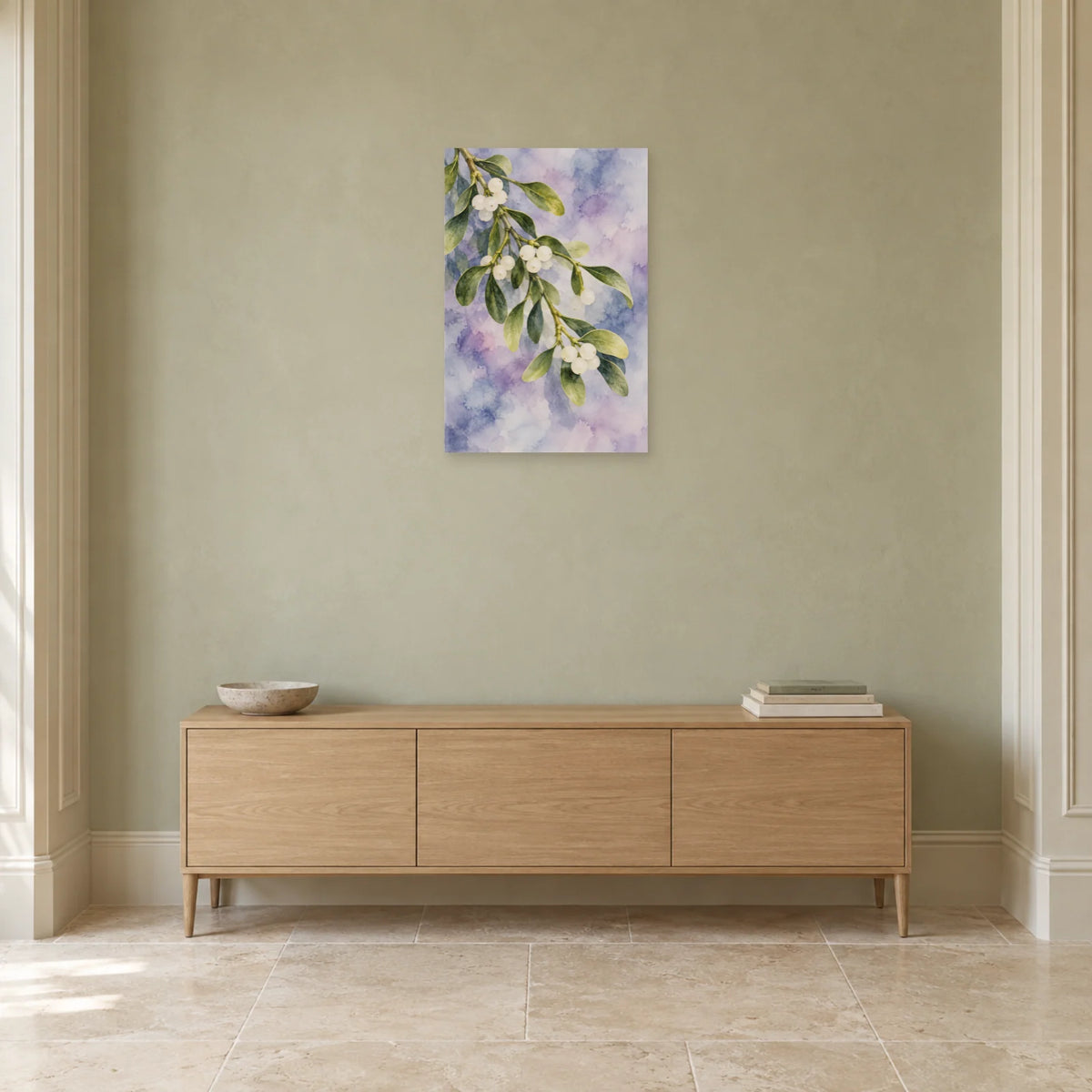 Affiche Aquarelle Gui perles d'hiver dans une entrée ou un couloir - Art Virtuoso