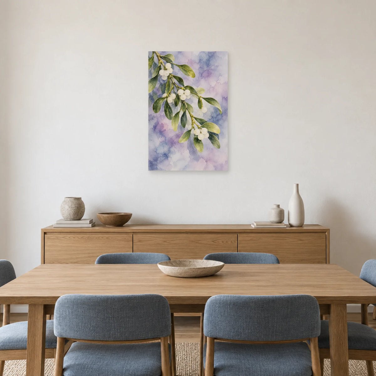 Affiche Aquarelle Gui perles d'hiver dans une salle à manger - Art Virtuoso