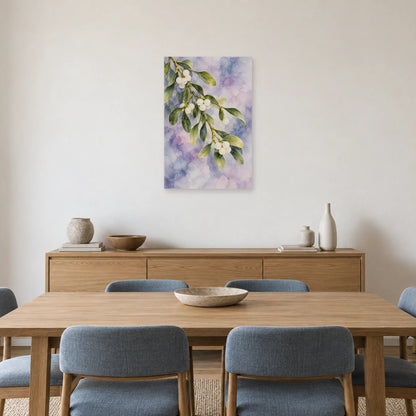 Affiche Aquarelle Gui perles d'hiver dans une salle à manger - Art Virtuoso