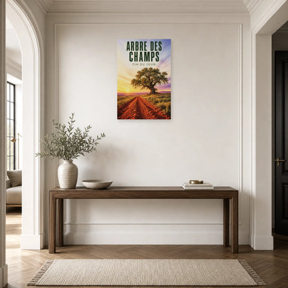 Affiche Arbre des champs - Fin du jour dans une entrée ou un couloir - Art Virtuoso