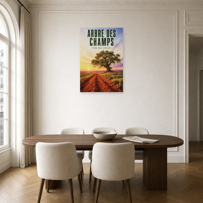 Affiche Arbre des champs - Fin du jour dans une salle à manger - Art Virtuoso