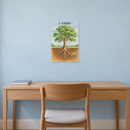 Affiche L'arbre - Des racines aux feuilles dans un bureau - Art Virtuoso
