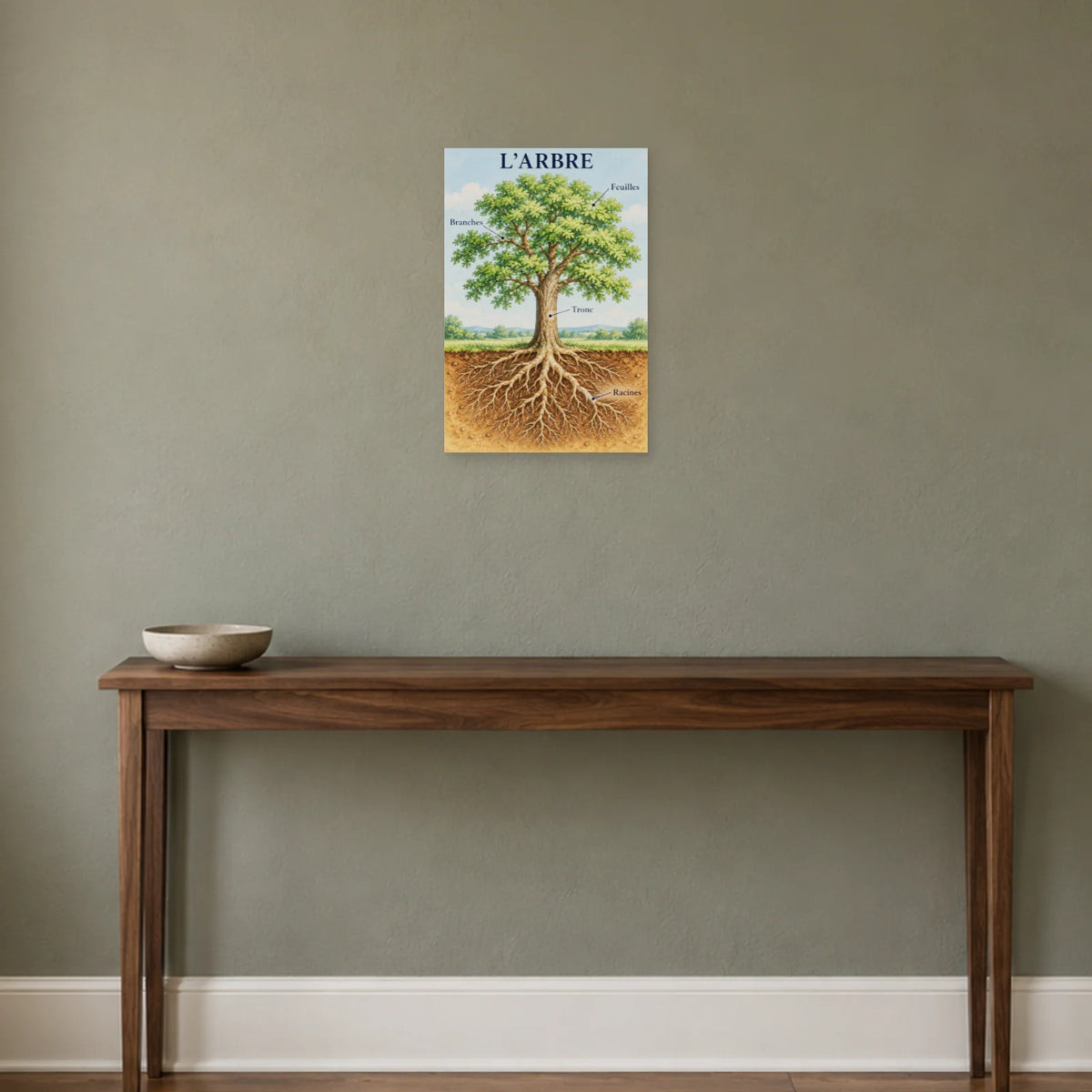 Affiche L'arbre - Des racines aux feuilles dans une entrée ou un couloir - Art Virtuoso