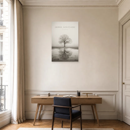 Affiche Arbre Solitaire – Silence dans un bureau - Art Virtuoso