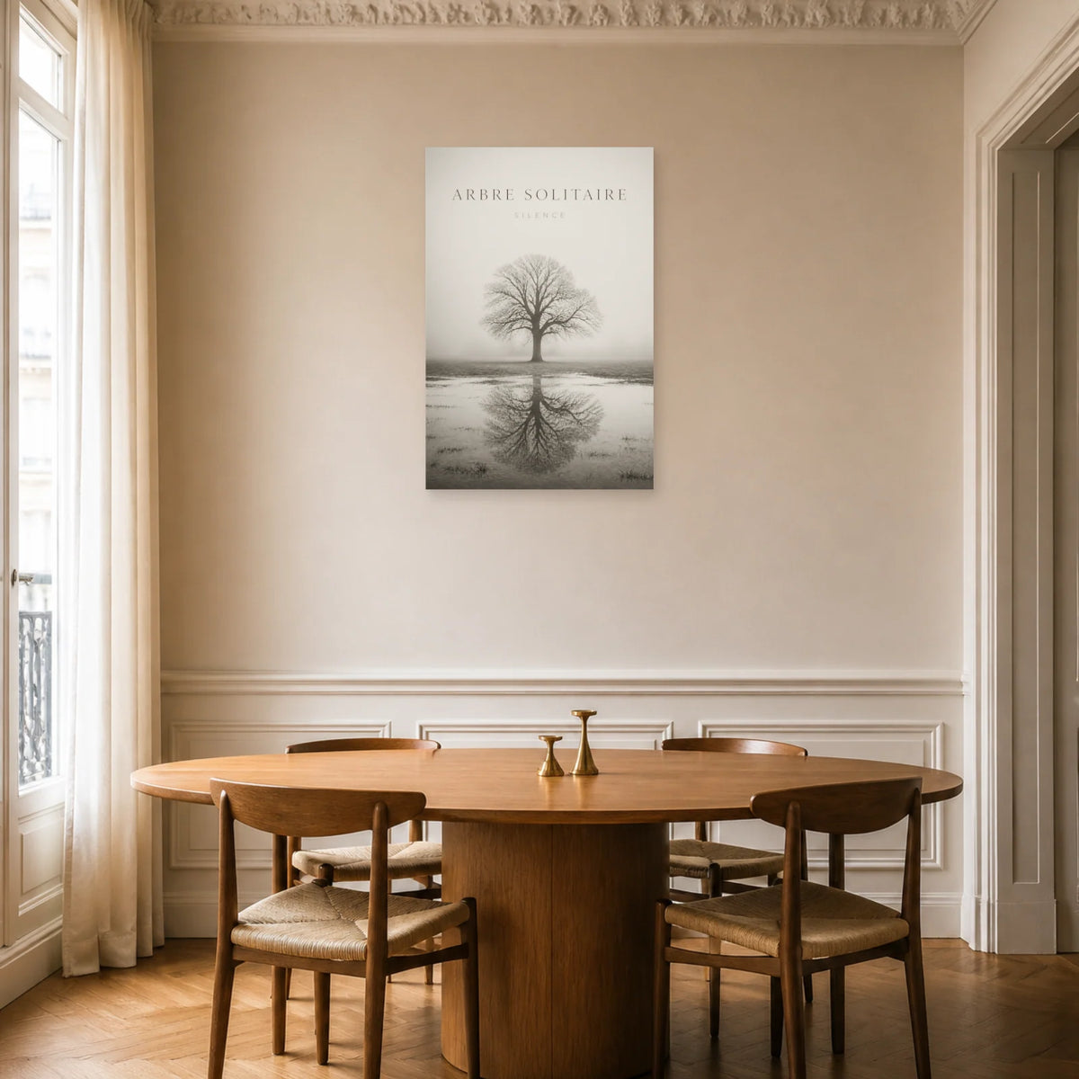 Affiche Arbre Solitaire – Silence dans une salle à manger - Art Virtuoso