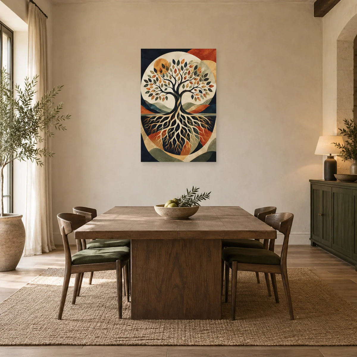Affiche Arbre de vie – Équilibre des racines dans une salle à manger - Art Virtuoso