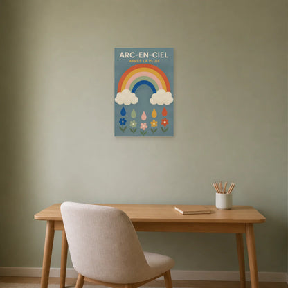 Affiche Arc-en-Ciel – Après la Pluie dans un bureau - Art Virtuoso