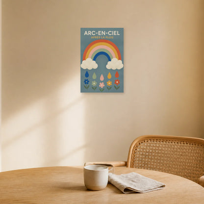 Affiche Arc-en-Ciel – Après la Pluie dans une salle à manger - Art Virtuoso