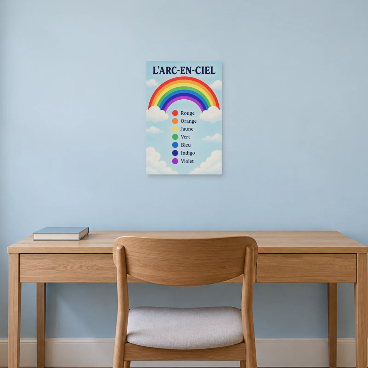 Affiche Arc-en-ciel - Sept couleurs dans un bureau - Art Virtuoso