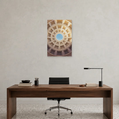 Affiche architecture coupole à caissons dans un bureau - Art Virtuoso