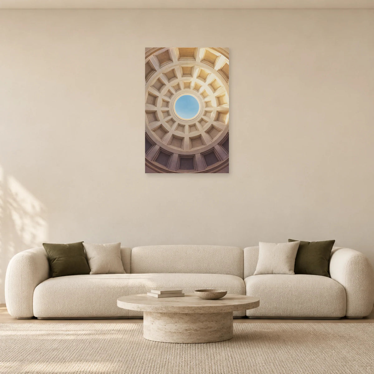 Affiche architecture coupole à caissons dans un salon - Art Virtuoso
