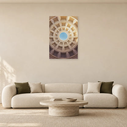 Affiche architecture coupole à caissons dans un salon - Art Virtuoso